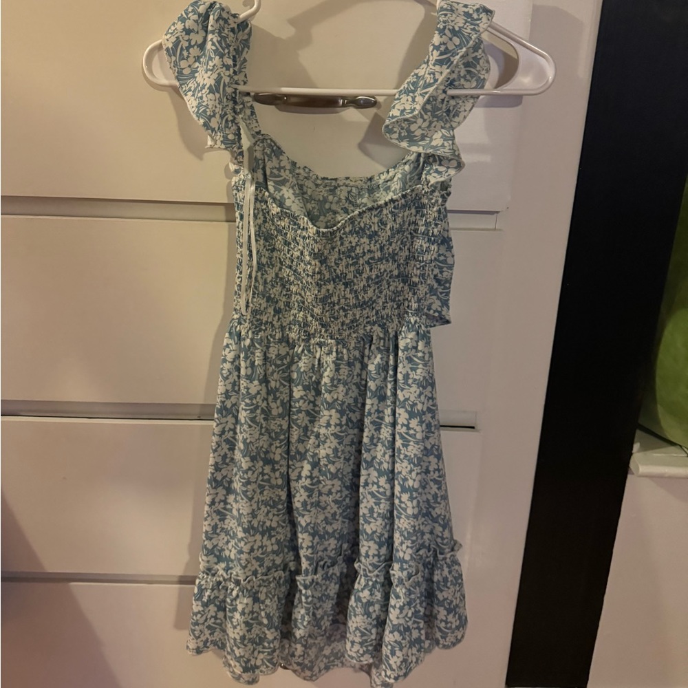 Light blue floral dress